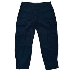 Theory Size 8 Hannon B Cargo Pants Navy Blue Missing Belt